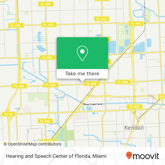 Mapa de Hearing and Speech Center of Florida