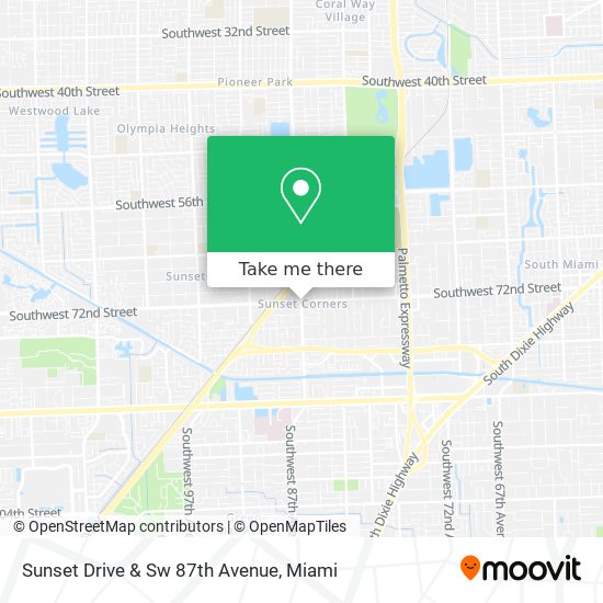 Sunset Drive & Sw 87th Avenue map