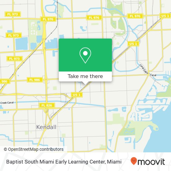 Baptist South Miami Early Learning Center map