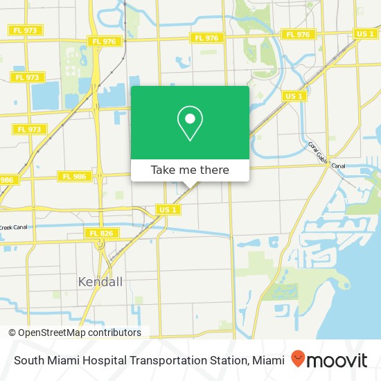 Mapa de South Miami Hospital Transportation Station