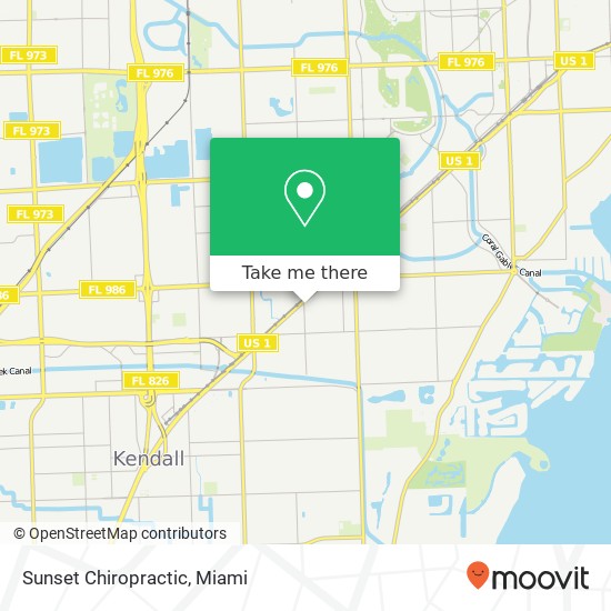 Sunset Chiropractic map