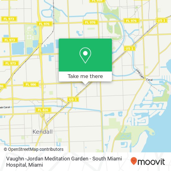Vaughn -Jordan Meditation Garden - South Miami Hospital map