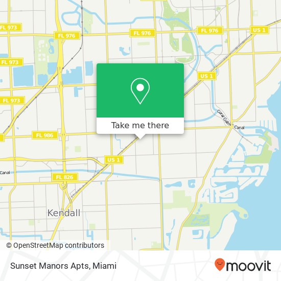 Sunset Manors Apts map