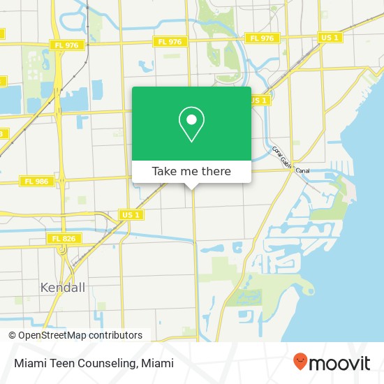 Mapa de Miami Teen Counseling