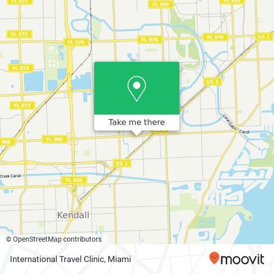 Mapa de International Travel Clinic