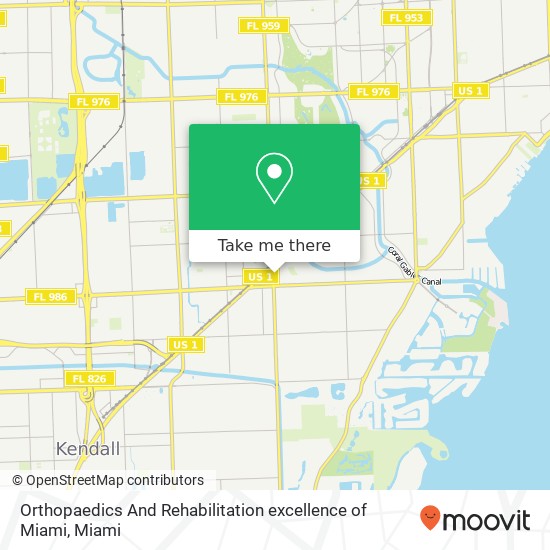 Mapa de Orthopaedics And Rehabilitation excellence of Miami