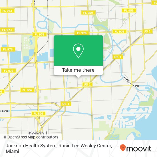 Mapa de Jackson Health System, Rosie Lee Wesley Center