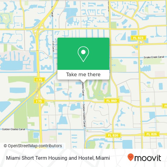 Miami Short Term Housing and Hostel map