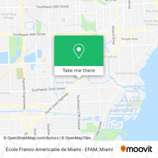 Mapa de École Franco-Américaine de Miami - EFAM