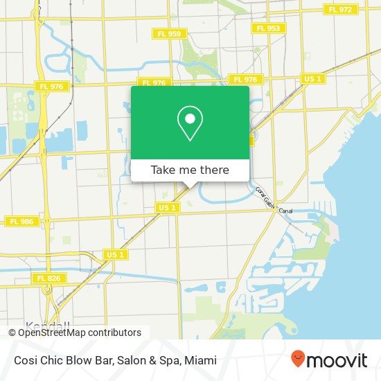 Mapa de Cosi Chic Blow Bar, Salon & Spa