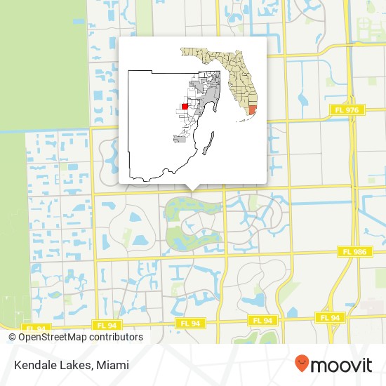 Kendale Lakes map