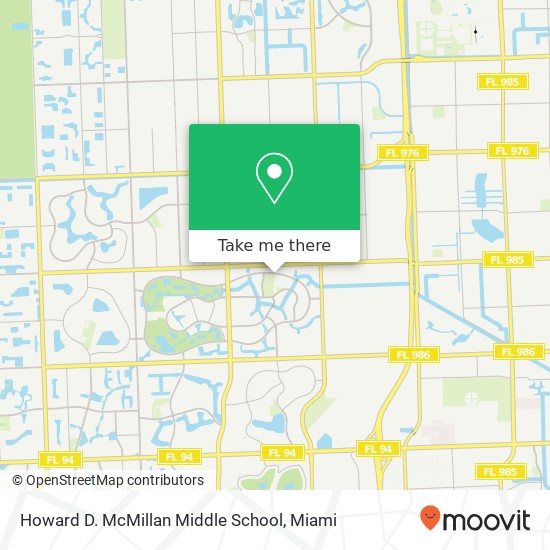 Howard D. McMillan Middle School map