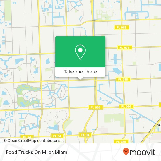 Food Trucks On Miler map