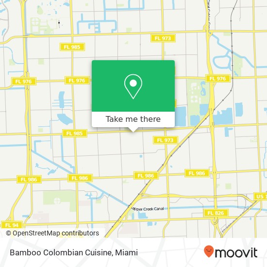 Mapa de Bamboo Colombian Cuisine