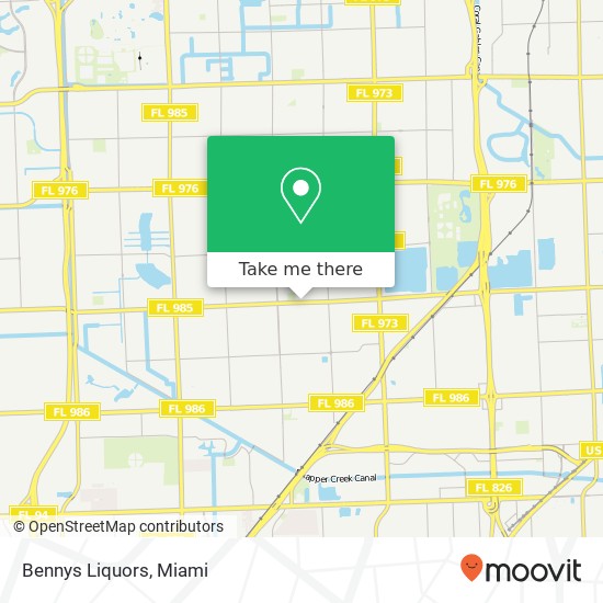 Bennys Liquors map