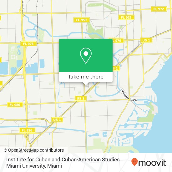 Mapa de Institute for Cuban and Cuban-American Studies Miami University