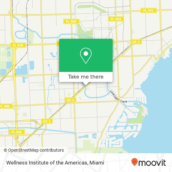 Wellness Institute of the Americas map