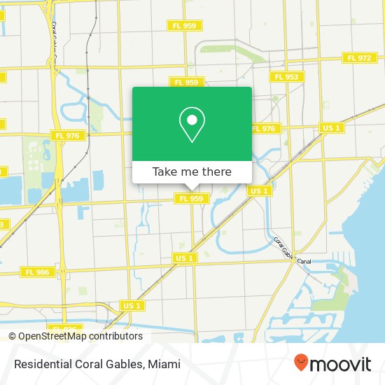 Residential Coral Gables map