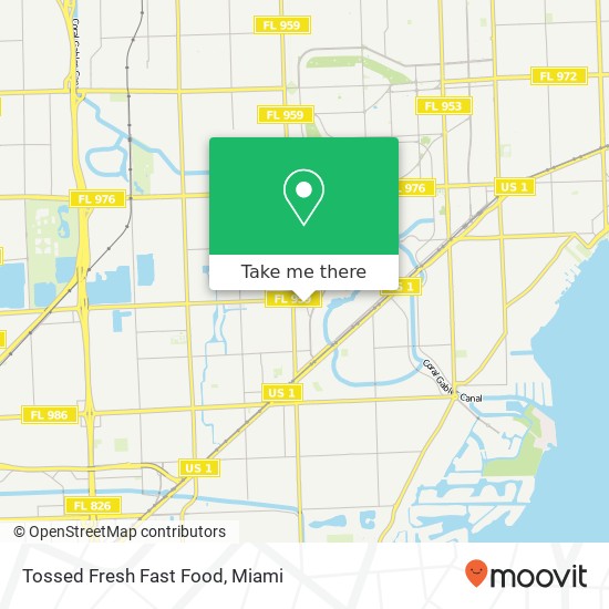 Tossed Fresh Fast Food map