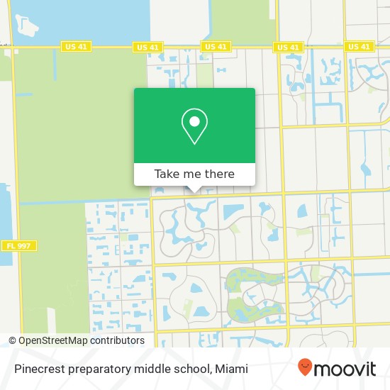 Mapa de Pinecrest preparatory middle school