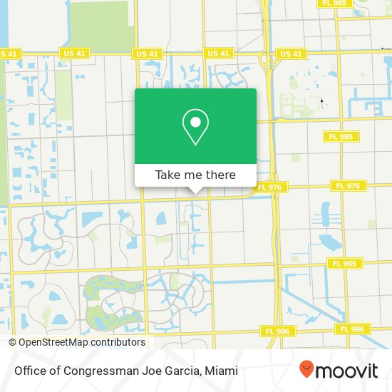 Mapa de Office of Congressman Joe Garcia