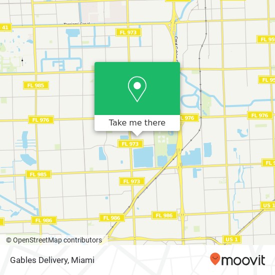 Gables Delivery map