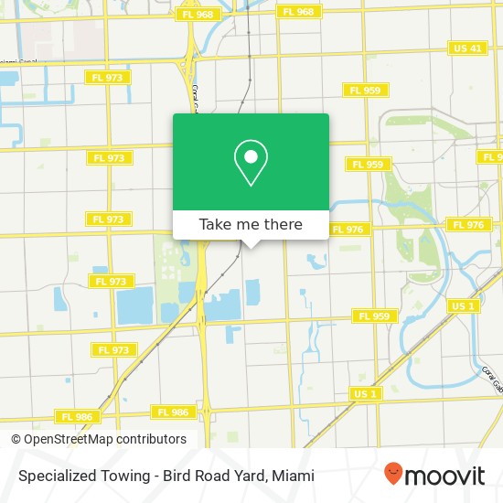 Mapa de Specialized Towing - Bird Road Yard