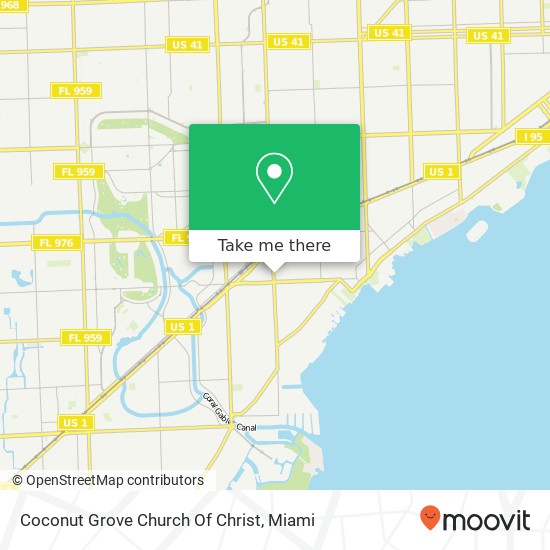 Coconut Grove Church Of Christ map