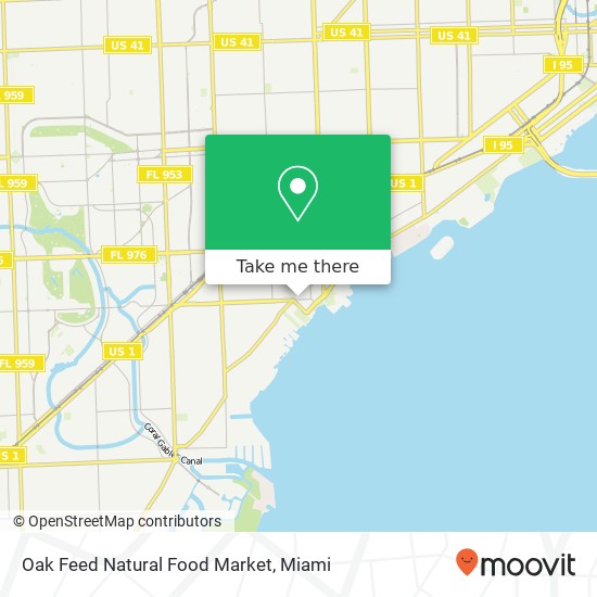 Mapa de Oak Feed Natural Food Market