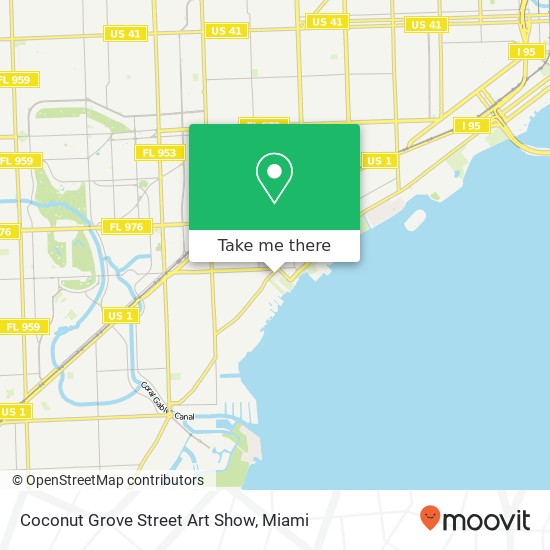 Coconut Grove Street Art Show map