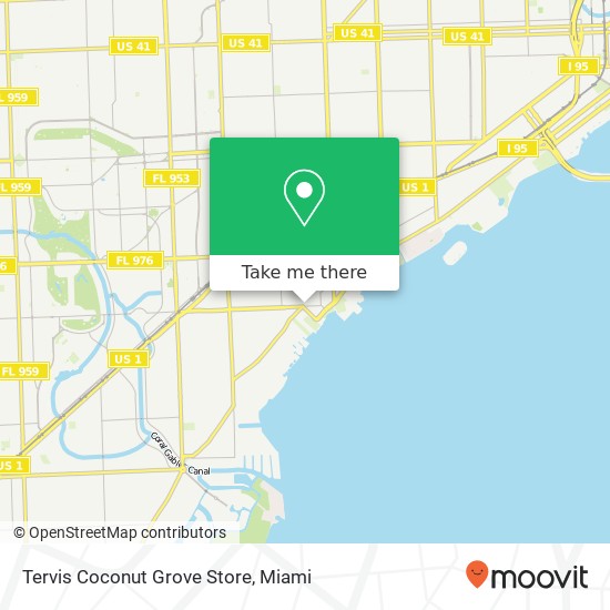 Mapa de Tervis Coconut Grove Store