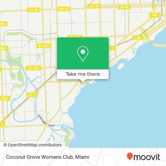 Coconut Grove Womens Club map