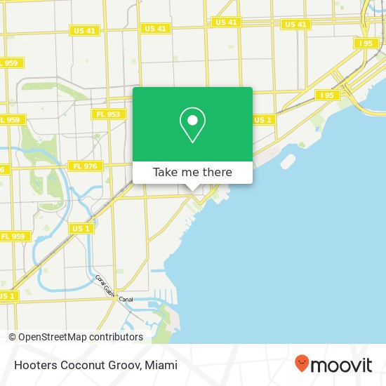 Hooters Coconut Groov map