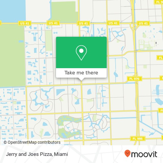Jerry and Joes Pizza map