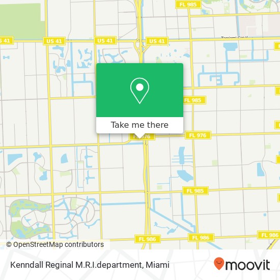 Kenndall Reginal M.R.I.department map