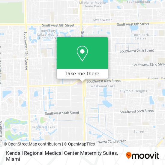 Mapa de Kendall Regional Medical Center Maternity Suites