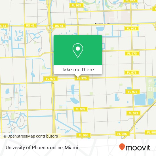 Mapa de Univesity of Phoenix online