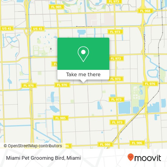 Miami Pet Grooming Bird map