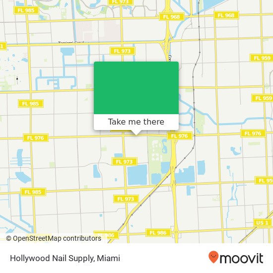 Mapa de Hollywood Nail Supply