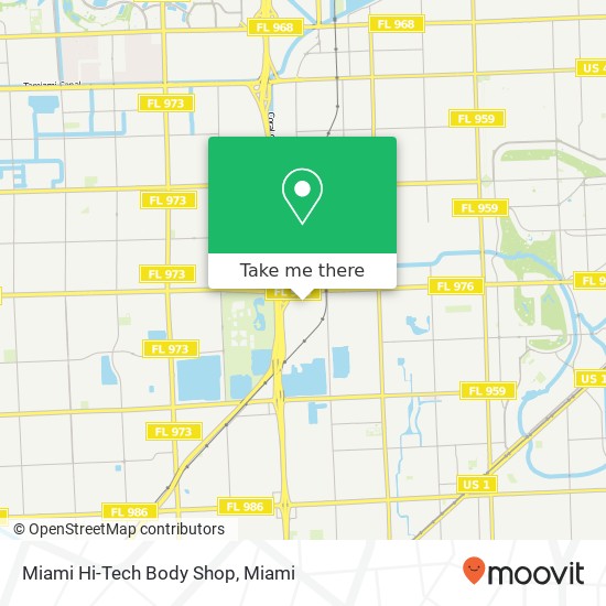 Miami Hi-Tech Body Shop map