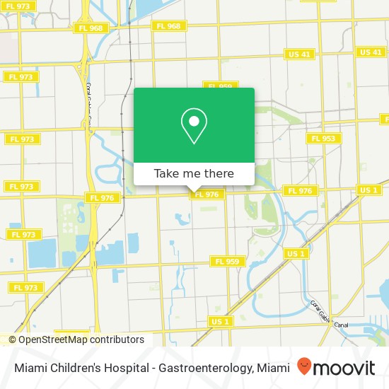 Miami Children's Hospital - Gastroenterology map