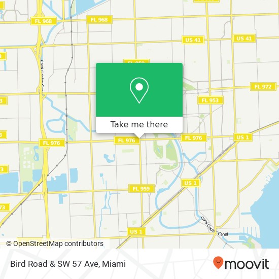 Mapa de Bird Road & SW 57 Ave