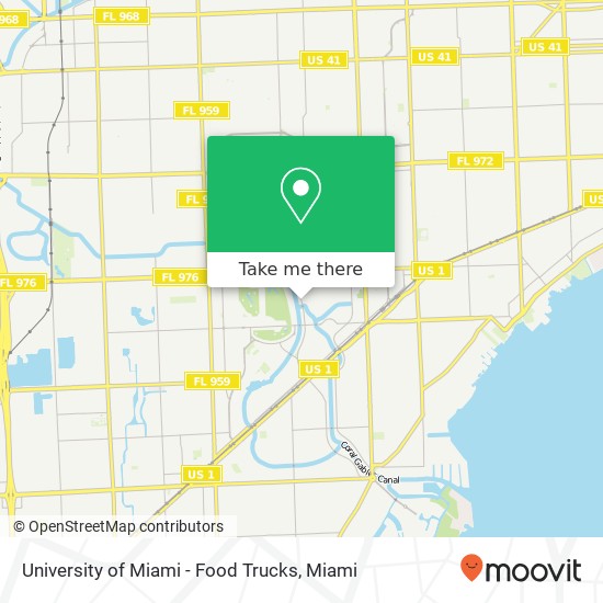 Mapa de University of Miami - Food Trucks