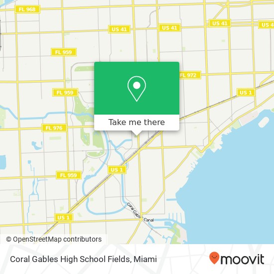 Coral Gables High School Fields map
