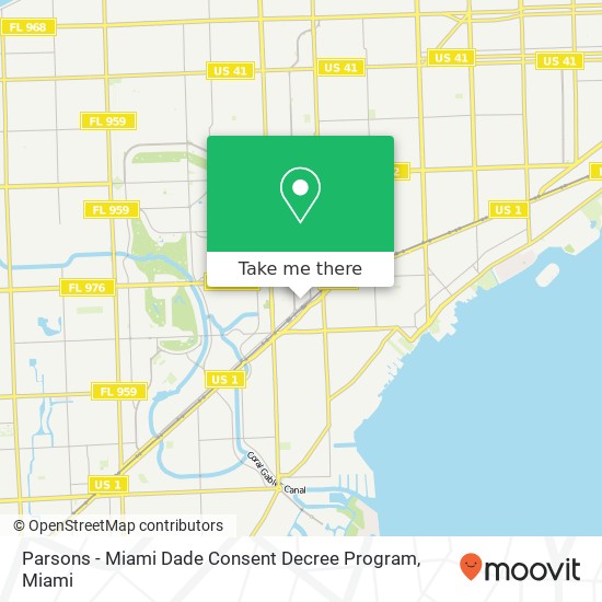 Mapa de Parsons - Miami Dade Consent Decree Program