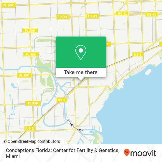 Mapa de Conceptions Florida: Center for Fertility & Genetics