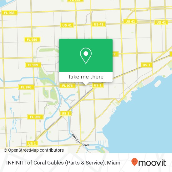 Mapa de INFINITI of Coral Gables (Parts & Service)