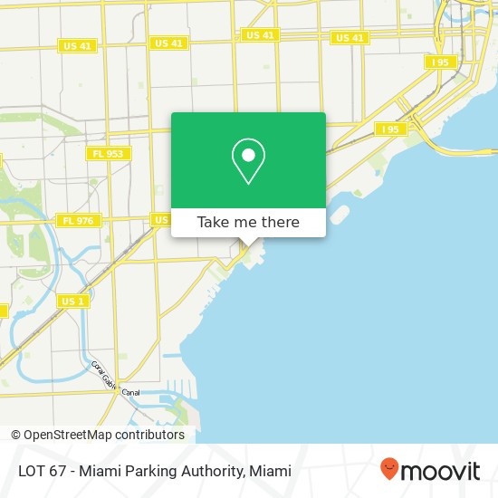 LOT 67 - Miami Parking Authority map