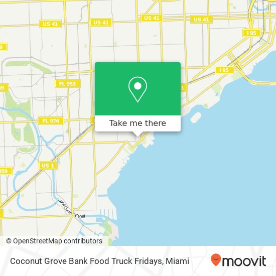 Mapa de Coconut Grove Bank Food Truck Fridays