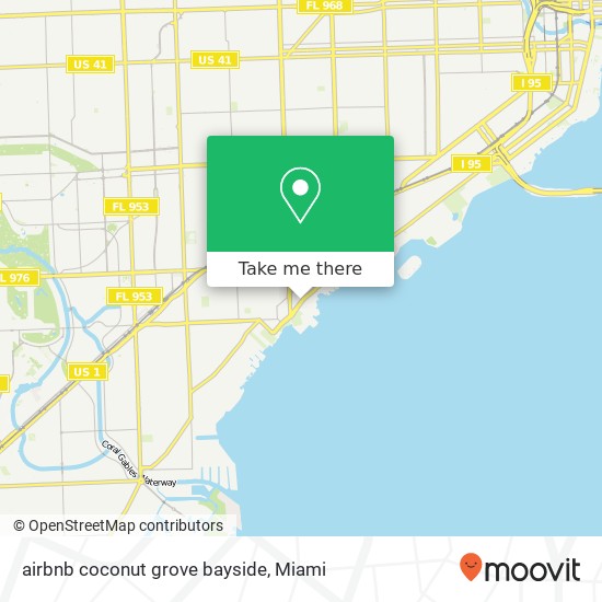 Mapa de airbnb coconut grove bayside
